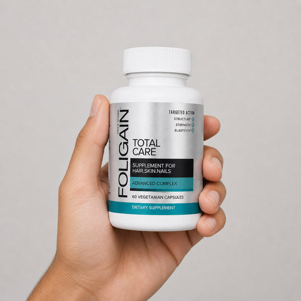 FOLIGAIN® TOTAL CARE Supplement for Thinning Hair, Skin & Nails 60 Vegetarian Capsules - FOLIGAIN EUROPE