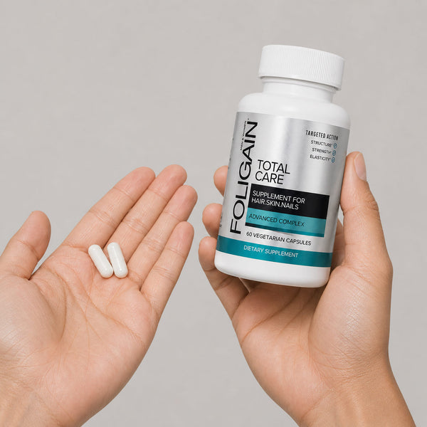 FOLIGAIN® TOTAL CARE Supplement for Thinning Hair, Skin & Nails 60 Vegetarian Capsules - FOLIGAIN EUROPE