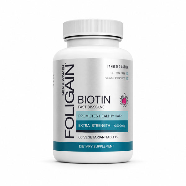 FOLIGAIN® Biotin Supplement For Healthier-Looking Hair (Fast Dissolve) - FOLIGAIN EUROPE