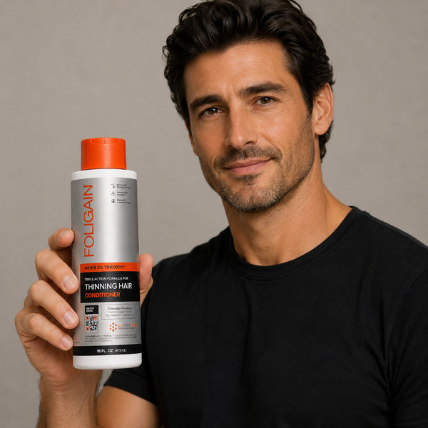 FOLIGAIN® Triple Action Conditioner For Thinning Hair For Men with 2% TRIOXIDIL® 473ml - FOLIGAIN EUROPE