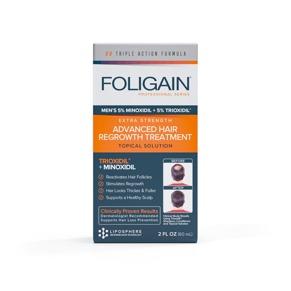 FOLIGAIN Advanced Hair Regrowth For Men Minoxidil 5% + Trioxidil 5% - FOLIGAIN EUROPE